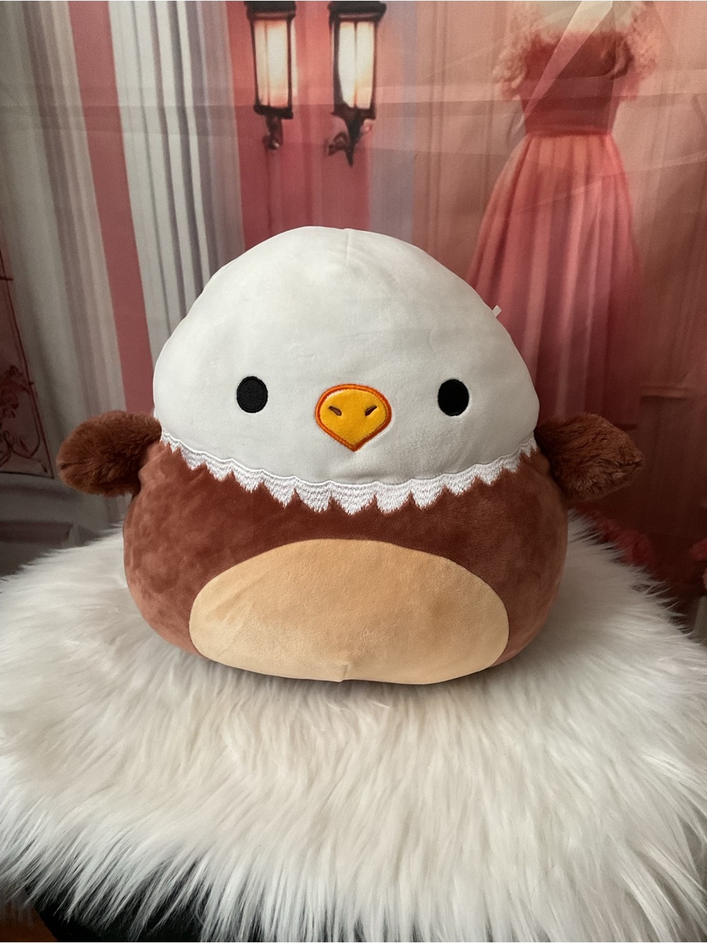 Squishmallows Brown, Cream and White Bird Plush